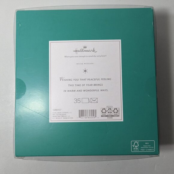 NEW- Hallmark Deluxe Holiday Cards - 35 Count - Snowy River Scene Christmas - Picture 3 of 4